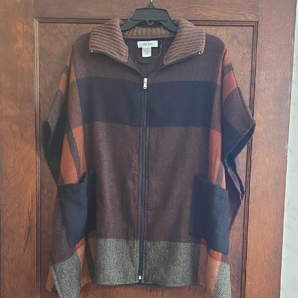 Nine West Brown and Black Striped Jacket - Picture 1 of 2
